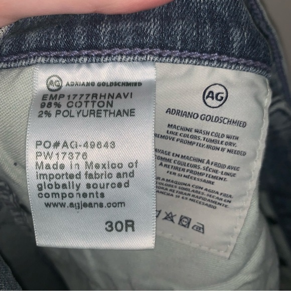 AG The Farrah Skinny Ankle Jeans Blue High Rise 30 - Picture 4 of 10